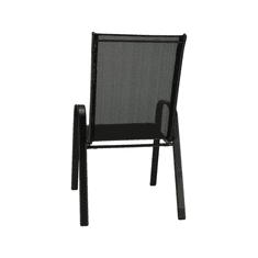 IWHOME Záhradná stolička VALENCIA 2 čierna, stohovateľná IWH-1010010