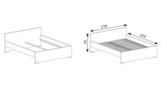 eoshop Posteľ 140 SEVAG S-19 (Farba: Santana)