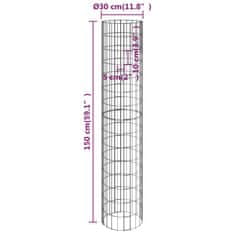 Vidaxl Kruhové gabiónové vyvýšené záhony 4 ks Ø30x50/100/150/200 cm