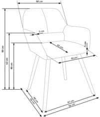 Halmar Jedálenská stolička K283, béžová