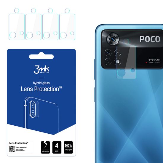 3MK 4x Sklo na kameru 3mk pre Xiaomi Poco X4 Pro 5G - Transparentná KP20543