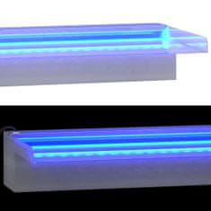 Petromila vidaXL Vodopádový prepad s RGB LED diódami nehrdzavejúca oceľ 45 cm