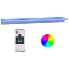 Vidaxl Vodopádový výtok s RGB LED, nerezová oceľ, 108 cm