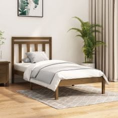 Vidaxl Rám postele, medovo hnedý, masívne drevo, 100 x 200 cm