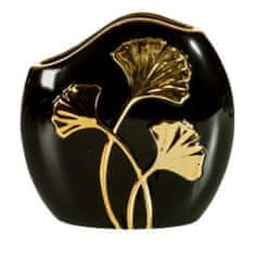 Eurofirany Dekoratívna váza Biloba (03) 24X9X24 cm čierna