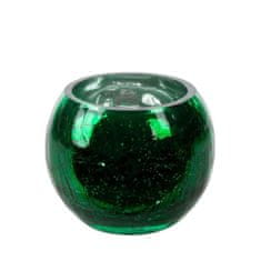 Eurofirany Verre3 Dekoratívny sklenený svietnik (2) (Fi) 10X8 cm zelený
