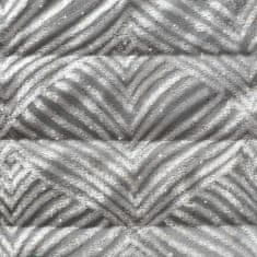 Eurofirany Zamatový vyšívaný prehoz, zdobený trblietkami 220 cm x 240 cm široký