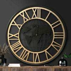 Eurofirany Dekoratívne hodiny 01 60X5X60 cm čierne