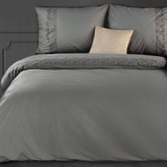 Eurofirany Bavlnená posteľná súprava Lana1 160X200 cm, 2 ks. 70X80 cm oceľ