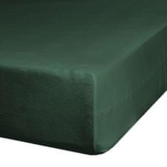 Eurofirany Prestieradlo s gumičkou Jersey D91 140X200 cm, výška 30 cm Button Green