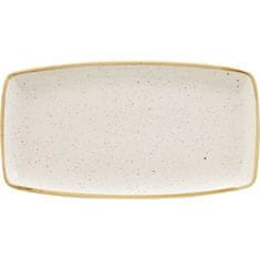 Churchill Tanier plytký Stonecast Barley White 35x18,5 cm