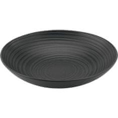 Gastrozone Tanier hlboký Lava Stone 22 cm, čierny, 6x