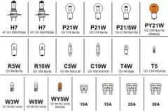 Compass Žiarovky 12V servisný box MEGA H7+H7+poistky