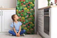 tulup.sk Dekoratívne magnety na chladničku Kvetina 60x190 cm