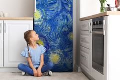 tulup.sk Dekoratívne magnety na chladničku Kvitnúci mandľový strom 60x190 cm