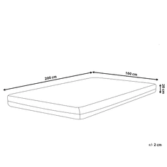 Beliani Matrac z pamäťovej peny s odnímateľným poťahom 160 x 200 cm GLEE