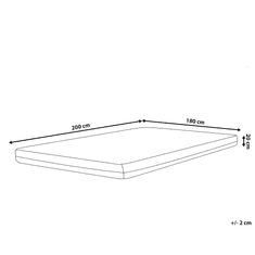 Beliani Matrac z pamäťovej peny s odnímateľným poťahom 180 x 200 cm GLEE
