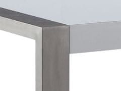 Beliani Luxusný biely nerezový stôl 220 x 90 cm ARCTIC I