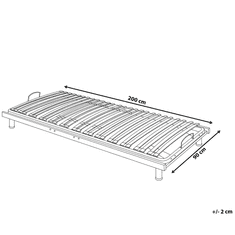 Beliani Manuálne nastaviteľný lamelový rošt 90 x 200 cm COMFORT