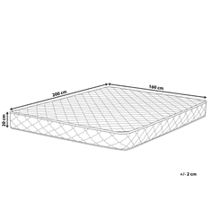 Beliani Obojstranný pružinový matrac stredne tvrdý/tvrdý 160 x 200 cm DUO
