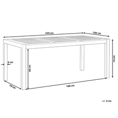 Beliani Záhradný stôl z eukalyptového dreva 220 x 100 cm GROSSETO