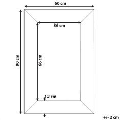 Beliani Nástenné zrkadlo BODILIS 60 x 90 cm
