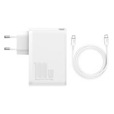 BASEUS GaN2 Pro sieťová nabíjačka 2x USB / 2x USB-C 100W QC PD, biela