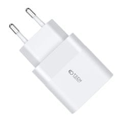 Tech-protect C30W sieťová nabíjačka USB / USB-C 30W PD QC, biela