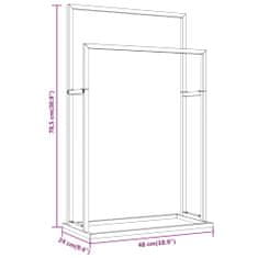 Petromila vidaXL Voľne stojaci stojan na uteráky zlatý 48x24x78,5 cm železo