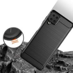 IZMAEL Carbon Shield TPU puzdro pre Samsung Galaxy A12/Galaxy M12 - Modrá KP9492