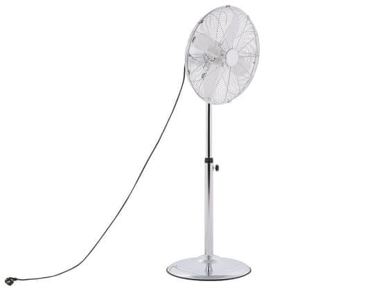 Beliani Strieborný stojaci ventilátor TRENT