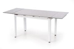 Halmar Sklenený rozkladací stôl Alston, béžová / biela