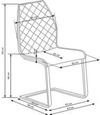 Halmar Jedálenská stolička K265, čierna / hnedá / dub medový