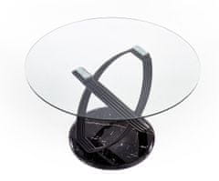 Halmar Sklenený jedálenský stôl Optico, transparentná / čierna