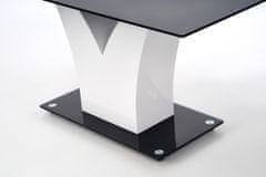 Halmar Sklenený jedálenský stôl Vesper, čierna