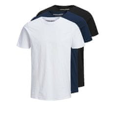 Jack&Jones 3 PACK - pánske tričko JJEORGANIC Slim Fit 12191759 Black 1Black 1Navy 1White (Veľkosť S)