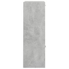 Vidaxl Úložná skrinka, betónovo sivá 60x29,5x90 cm, drevotrieska
