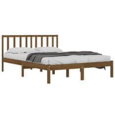 Vidaxl Rám postele, medovo hnedý, masívne borovicové drevo, 200 x 200 cm