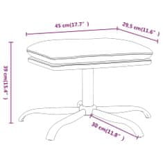 Vidaxl Podnožka hnedá 45x29,5x39 cm lesklá umelá koža