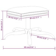 Vidaxl Podnožka vínovo červená 60x60x39 cm látka a umelá koža