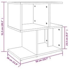 Petromila vidaXL Nočné stolíky 2 ks dymový dub 50x30x51,5 cm spracované drevo