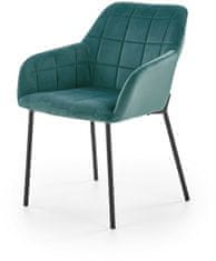 Halmar Jedálenská stolička K305, tmavo zelená