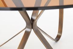Halmar Sklenený jedálenský stôl Lungo, hnedá