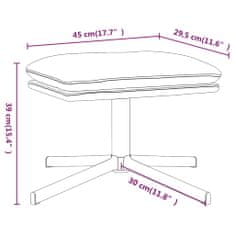 Vidaxl Podnožka hnedá 45x29,5x39 cm lesklá umelá koža