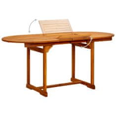 Petromila vidaXL Záhradný jedálenský stôl (120-170)x80x75 cm masívne akáciové drevo