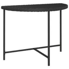 Petromila vidaXL Záhradný stôl čierny 100x50x75 cm polyratan