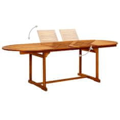 Petromila vidaXL Záhradný jedálenský stôl (160-240)x100x75 cm akáciové drevo