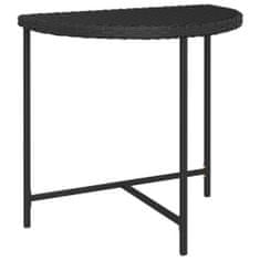 Petromila vidaXL Záhradný stôl čierny 80x50x75 cm polyratan