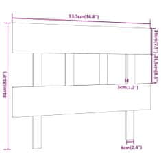 Vidaxl Čelo postele biele 93,5x3x81 cm masívna borovica