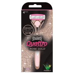 Wilkinson Sword Quattro for Women Rose Gold - Holiaci strojček + 1 náhradná hlavica